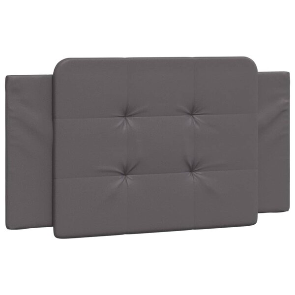 vidaXL Coussin de tête de lit Zadar gris 100 cm similicuir