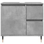 vidaXL Ensemble de meubles de salle de bain 3 Pièces gris béton