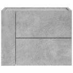 vidaXL Tables de chevet murales 2 Pièces gris béton 45x30x35 cm