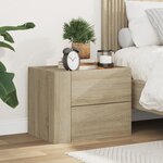 vidaXL Table de chevet murale chêne sonoma 45x30x35 cm
