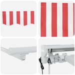 vidaXL Auvent rétractable électrique Rouge et Blanc 4 × 3 5 m