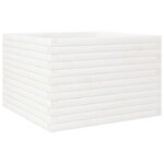 vidaXL Jardinière blanc 70x70x46 cm bois de pin massif
