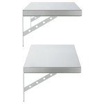 vidaXL Étagères murales 2 Pièces 75x30 cm argenté acier inoxydable