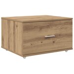vidaXL cabinet à tiroirs Chêne artisan Panneau de particules  stratifié