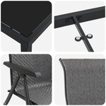 vidaXL Ensemble de Dîner de Jardin 5 Pièces Gris Poly Rattan