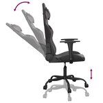 vidaXL Chaise de jeu Noir et gris Similicuir