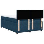 vidaXL Sommier à lattes de lit et matelas bleu 140x200 cm velours
