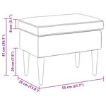 vidaXL Pouf Gris clair 55 x 35 x 41 cm Velours