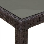 vidaXL Table de Jardin Marron 90 x 90 x 75 cm polyrotin