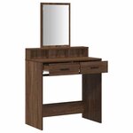 vidaXL Coiffeuse Chêne brun 79 x 41 x 140 cm Bois d'ingénierie