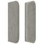 vidaXL Tête de lit avec oreilles Gris clair 147x16x78/88 cm Velours