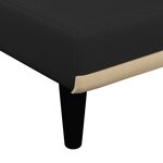vidaXL Chaise longue noir tissu