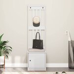 vidaXL Portemanteau SANDNES blanc 45x40x159 5 cm bois massif pin
