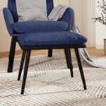 vidaXL Repose-pied Bleu 45x29 5x35 cm Tissu et similicuir