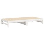 vidaXL Lit coulissant sans matelas blanc 2x(90x200) cm