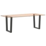 vidaXL Pieds de table à manger en forme de V  2 pièces  anthracite  70 x (72-73 3) cm  acier
