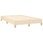 vidaXL Cadre de lit sans matelas crème 120x190 cm tissu