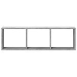 vidaXL Armoire murale 100x16x30 cm gris béton bois d'ingénierie
