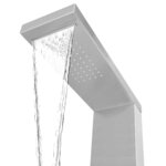 vidaXL Système de panneau de douche Acier inoxydable Carré