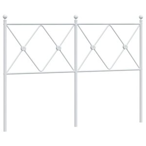 vidaXL Tête de lit métal blanc 120 cm