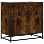 vidaXL Commode chêne fumé 70x41x70 cm bois d'ingénierie