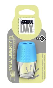 Taille-crayon taill'liberty 2 usages coloris aléatoire bleu ou rouge JPC