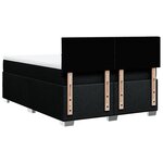vidaXL Sommier à lattes de lit avec matelas Noir 160x200 cm Tissu