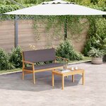 vidaXL Ensemble de canapé de jardin 2 Pièces Marron Bois d'acacia massif