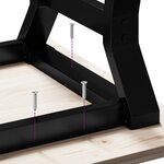vidaXL Pieds de table basse cadre en Y 80x70x43 cm fonte
