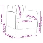 vidaXL Fauteuil avec accoudoirs jaune 54 cm velours