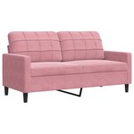 vidaXL Ensemble de canapés 2Pièces et coussins et traversins rose velours