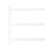 vidaXL Cadre de lit métal sans matelas et tête de lit blanc 140x190 cm