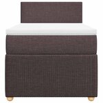 vidaXL Sommier à lattes de lit avec matelas Marron foncé 80x200 cm