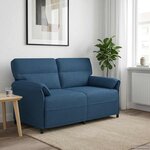 vidaXL Canapé 100  polyester  cadre en métal  MDF  Contreplaqué