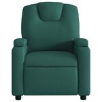 vidaXL Fauteuil de massage inclinable électrique Vert foncé Tissu