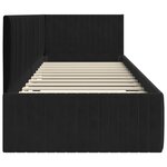 vidaXL Cadre de lit d'angle avec tête de lit Noir 80 x 200 cm Velours