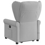 vidaXL Fauteuil inclinable de massage électrique gris nuage tissu