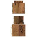 vidaXL Étagère Murale avec étagère 2 Pièces Bois ancien 80 x 16 x 14 cm