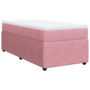vidaXL Sommier à lattes de lit et matelas Rose 80x200 cm Velours