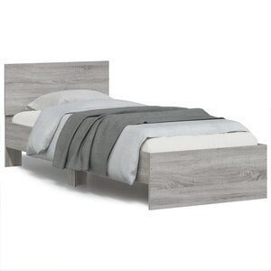 vidaXL Cadre de lit sans matelas avec tête de lit 90x200 cm