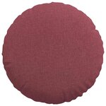 vidaXL Coussins de siège 2 Pièces Bordeaux Ø50 x 19 cm tissu