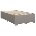 vidaXL Sommier à lattes de lit avec matelas Taupe 80x200 cm Tissu