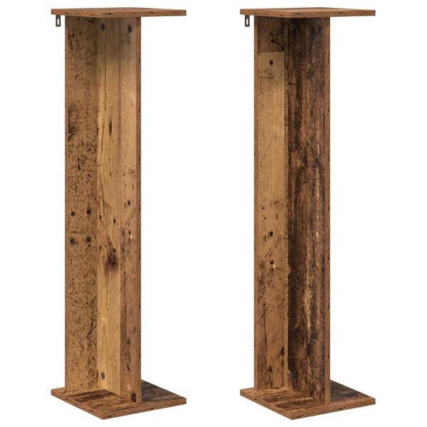 vidaXL Support de Plante 2 pièces Bois ancien 25 x 25 5 x 100 5 cm