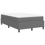 vidaXL Lit Box Spring avec matelas gris clair - 120 x 200 cm en tissu velours côtelé