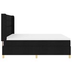 vidaXL Lit à ressorts avec bandes LED Noir 180 x 200 cm tissu