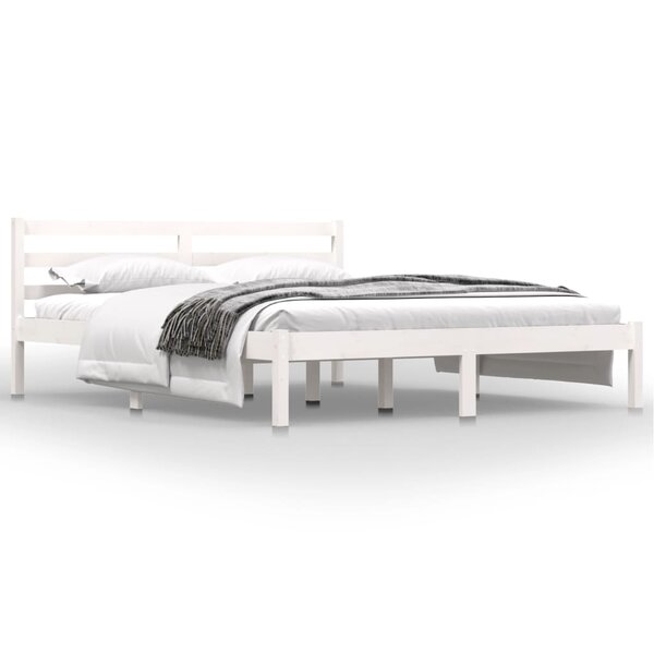vidaXL Cadre de lit sans matelas 150x200 cm blanc