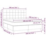vidaXL Sommier à lattes de lit avec matelas Bleu 180x200 cm Tissu