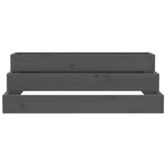 vidaXL Jardinière Gris 80x80x27 cm Bois massif de pin