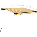 vidaXL Auvent automatique sur pied 350x250 cm Jaune/Blanc