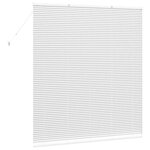 vidaXL Store de Fenêtre avec des rideaux Blanc Aluminium